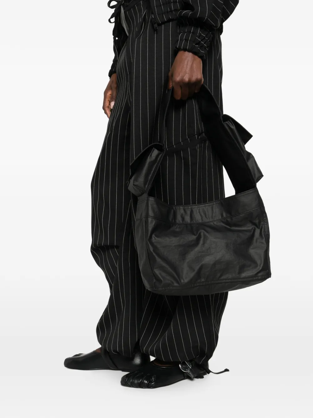 Y-3 small Newspaper shoulder bag - Zwart