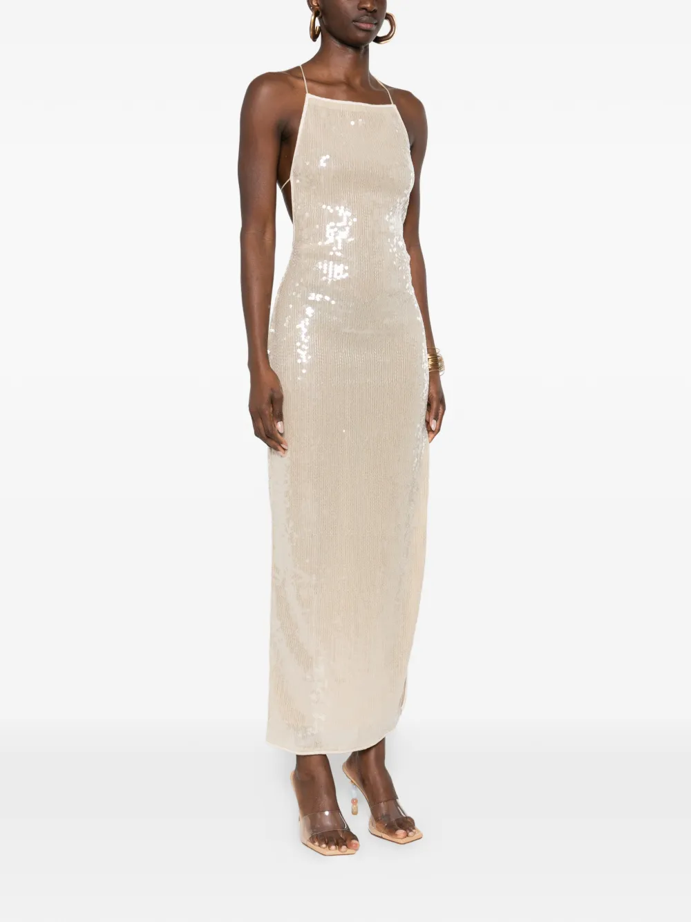  Oséree Marylin Sequin-embellished Dress - Neutrals 