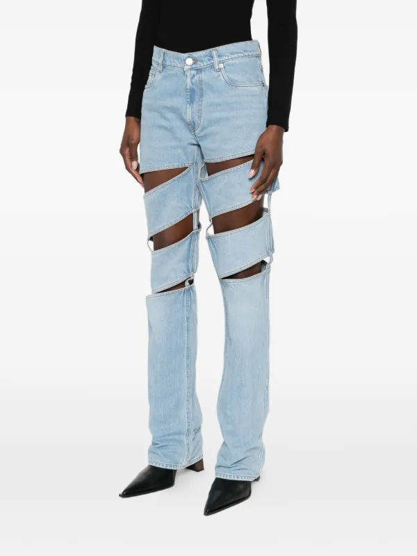 Coperni カットアウト ジーンズ | ブルー | FARFETCH JP