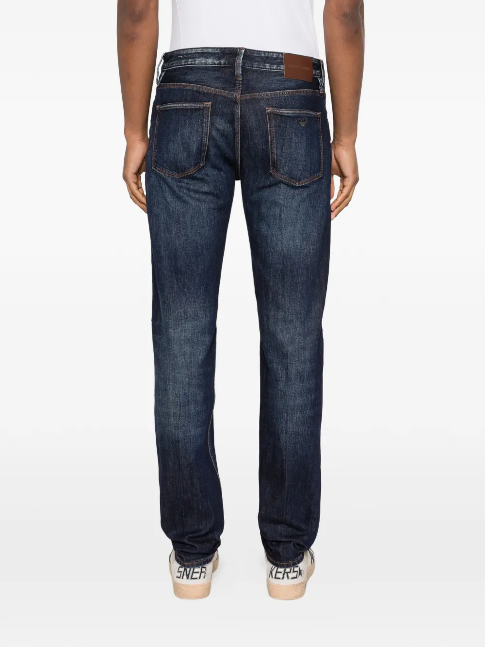 Emporio Armani Jeans met logoplakkaat Blauw
