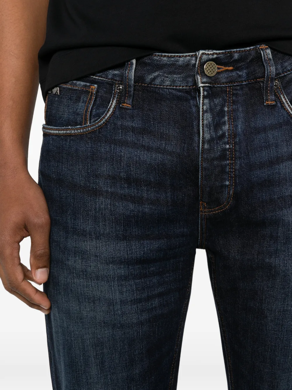Emporio Armani Jeans met logoplakkaat Blauw