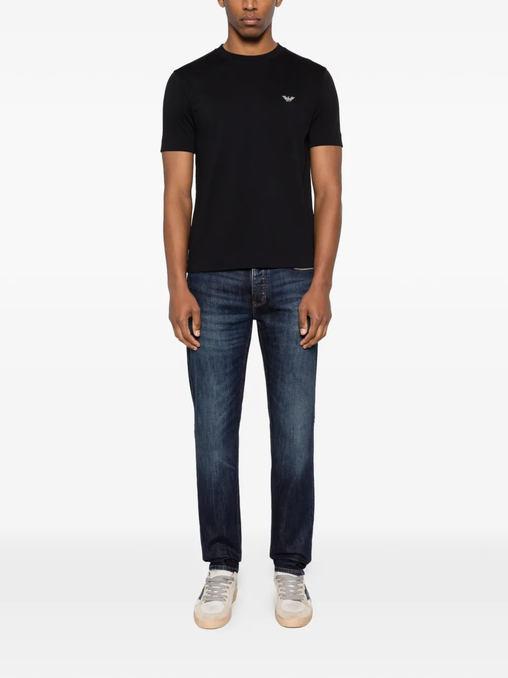 Emporio Armani Jeans met logoplakkaat Blauw