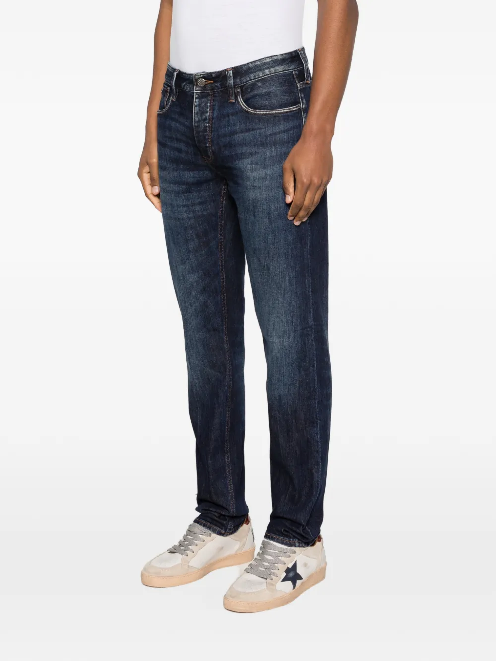 Emporio Armani Jeans met logoplakkaat Blauw