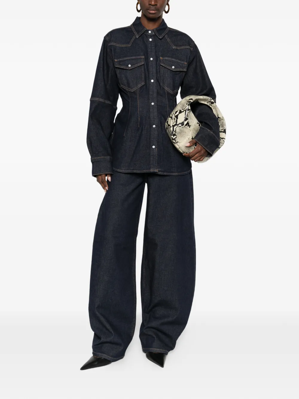 Gestuz GZmae HW barrel jeans - Blauw