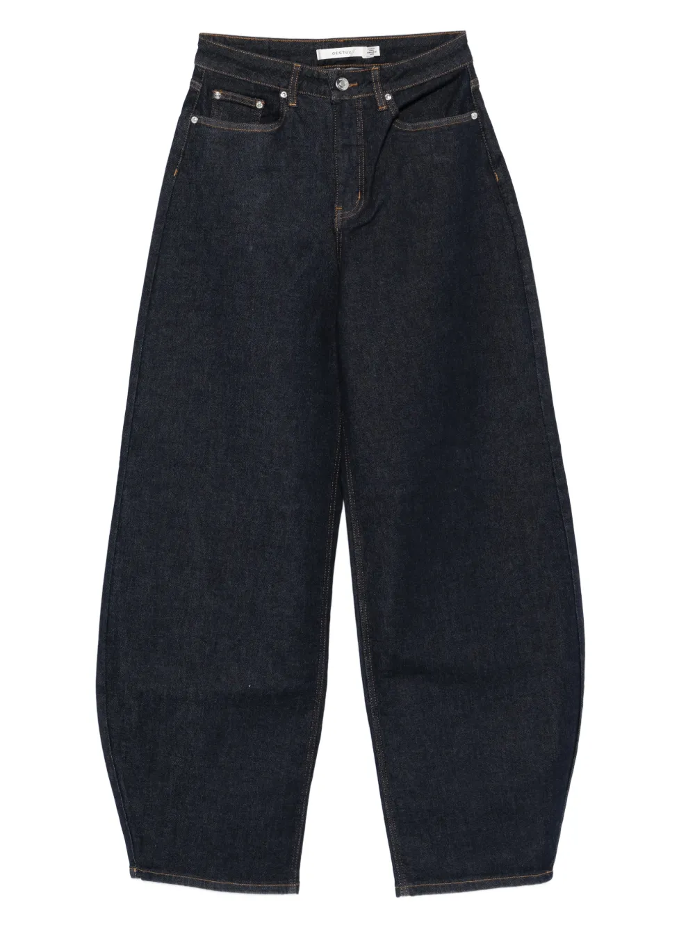 Gestuz GZmae HW barrel jeans - Blu