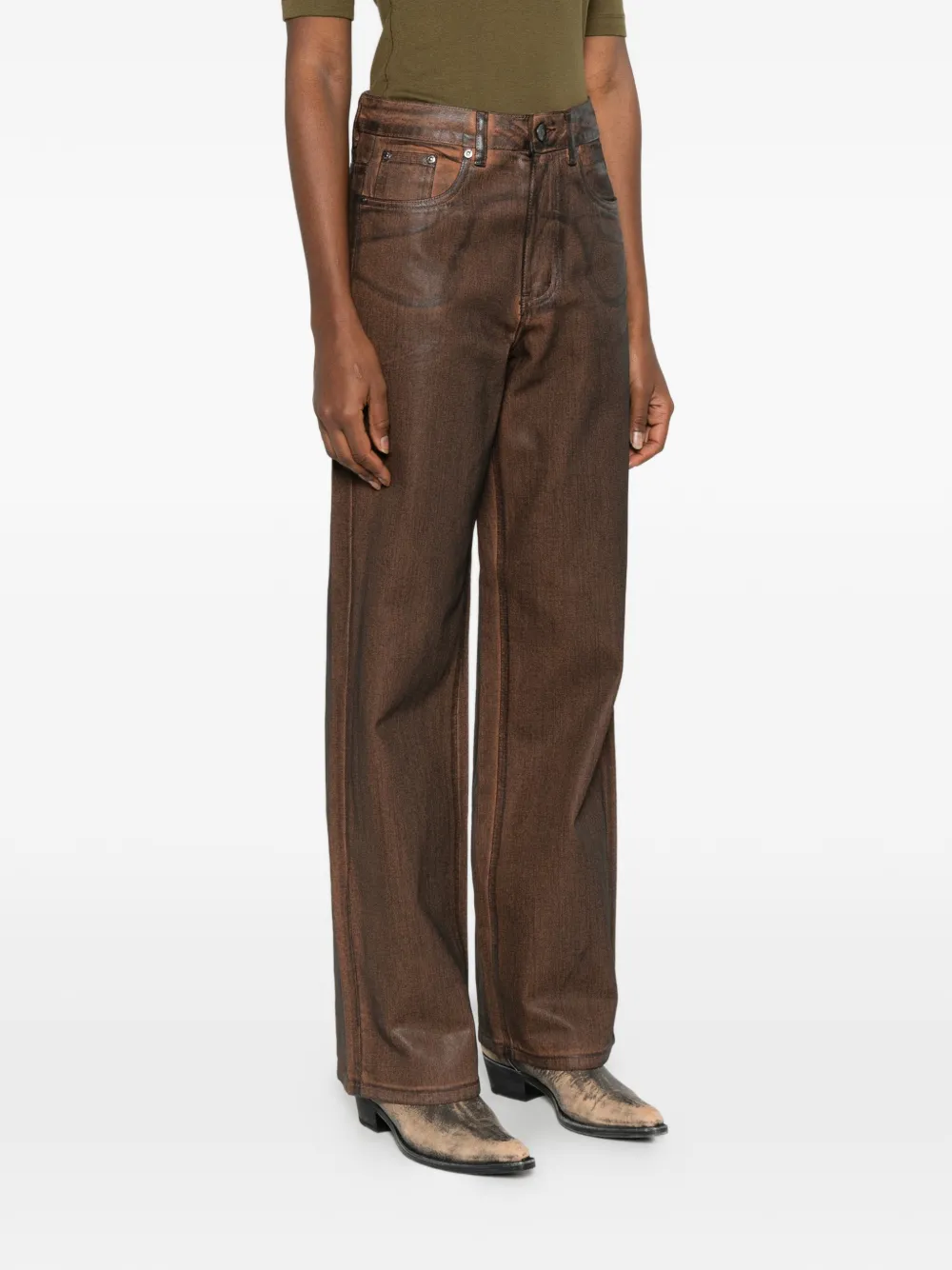  Gestuz Gzcellie Straight-leg Jeans - Brown 