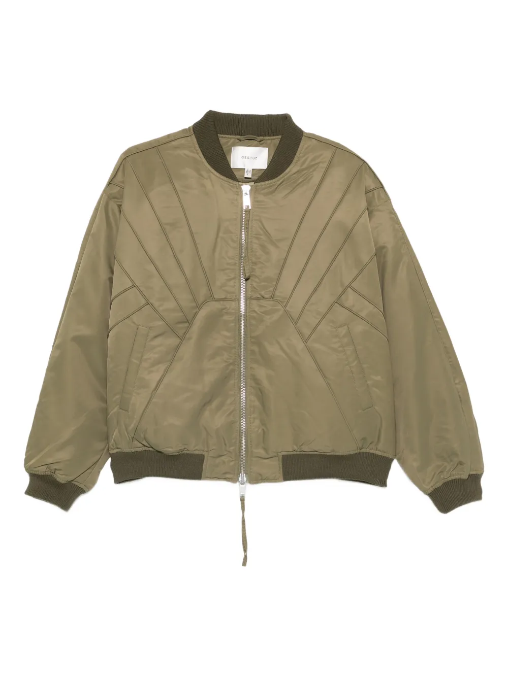 Gestuz GZaurora quilted zip jacket - Verde