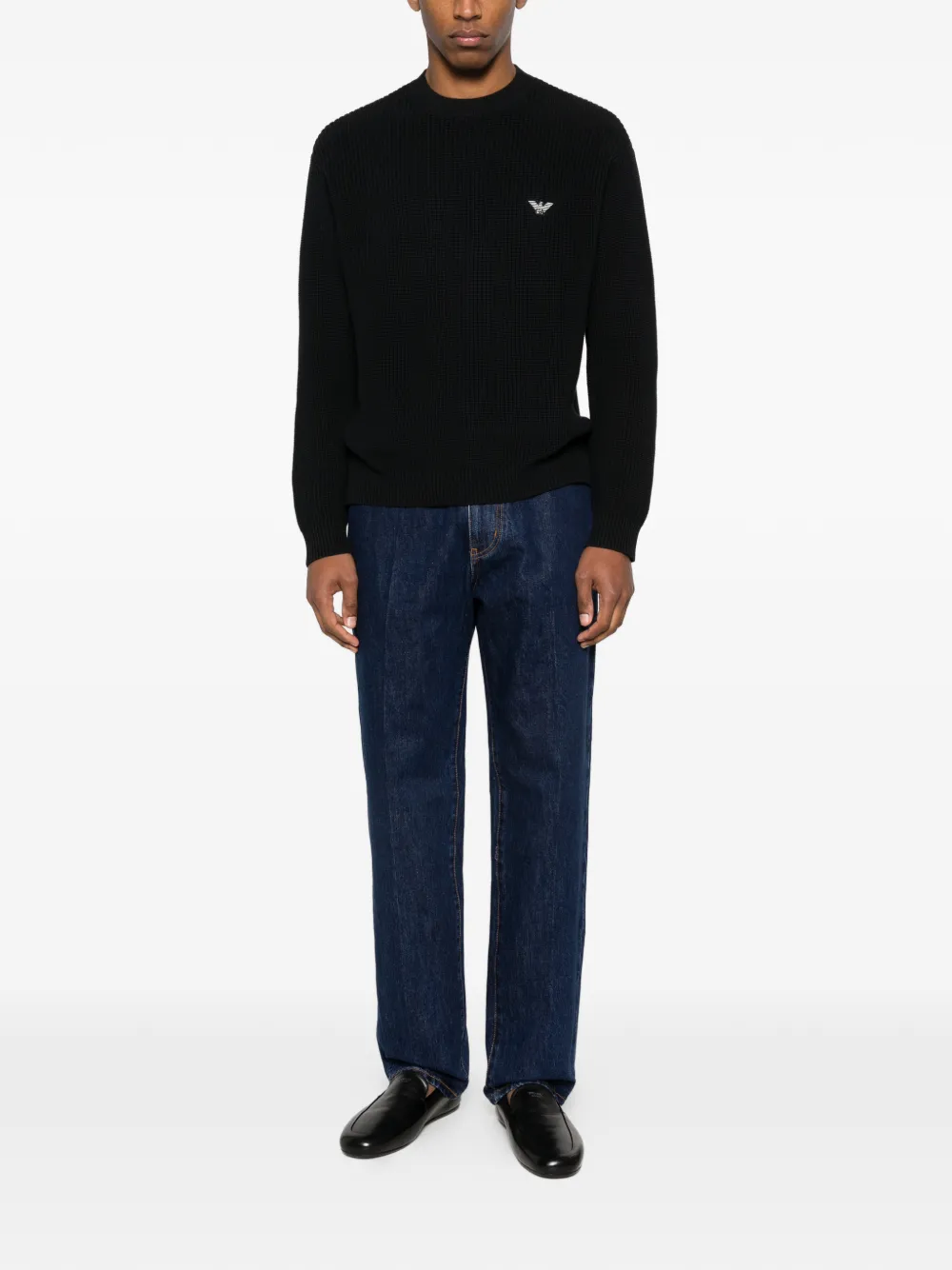 Emporio Armani Jeans met logoplakkaat Blauw