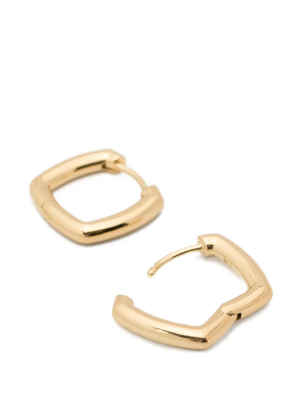 Tom Wood Small Frame Square Hoop Earrings - Gold 