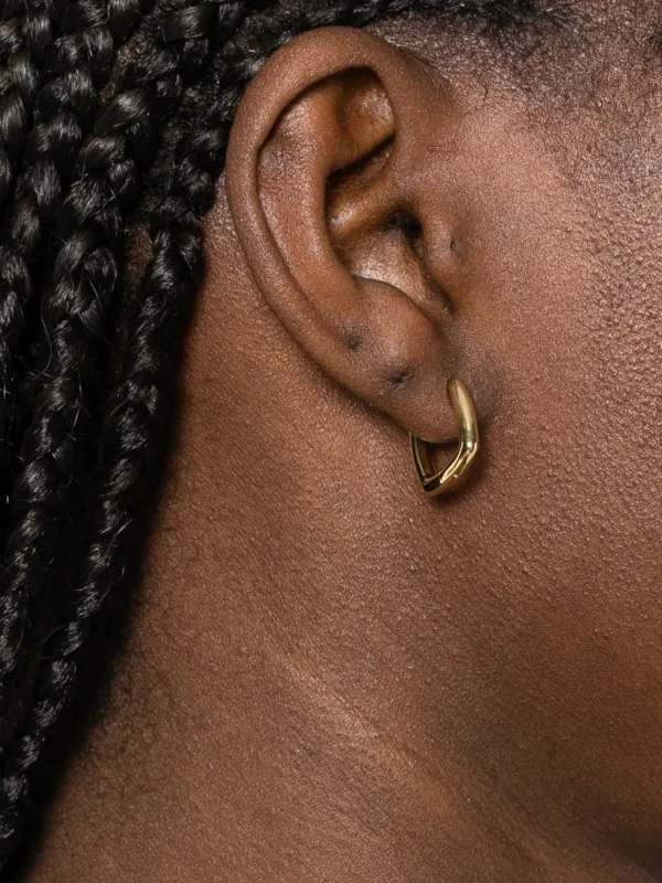 Tom Wood Small Frame Square Hoop Earrings | Gold | FARFETCH CA