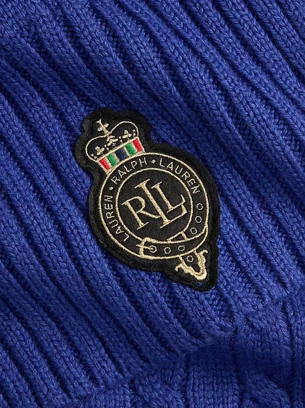 Lauren Ralph Lauren Geribbelde sjaal met logo - Blauw