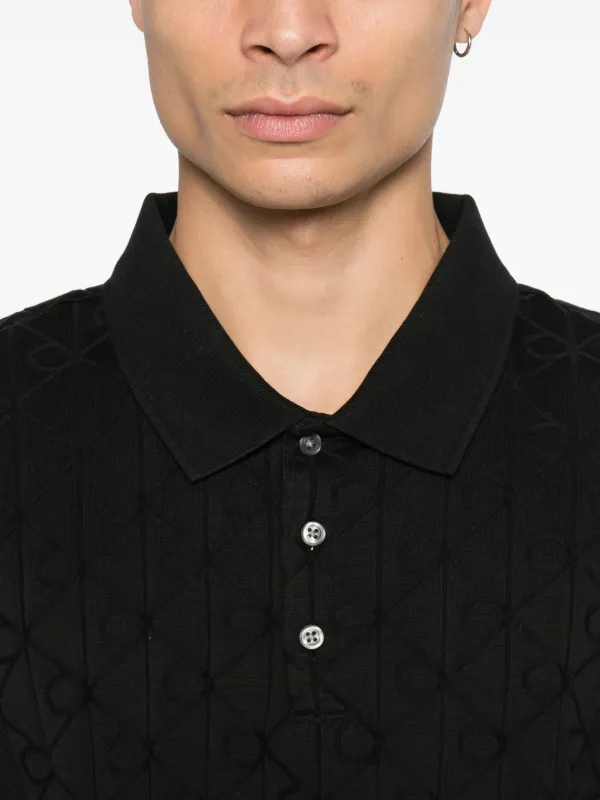 Calvin Klein ロゴジャカード ポロシャツ | ブラック | FARFETCH JP