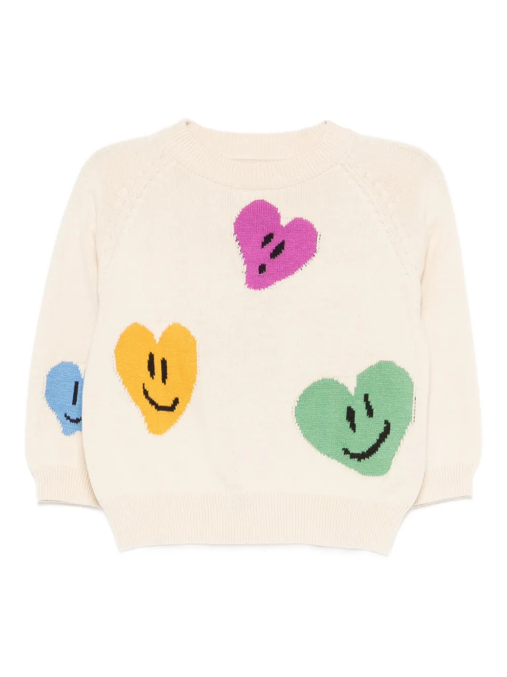 Molo Gilby heart smiley sweater - Toni neutri
