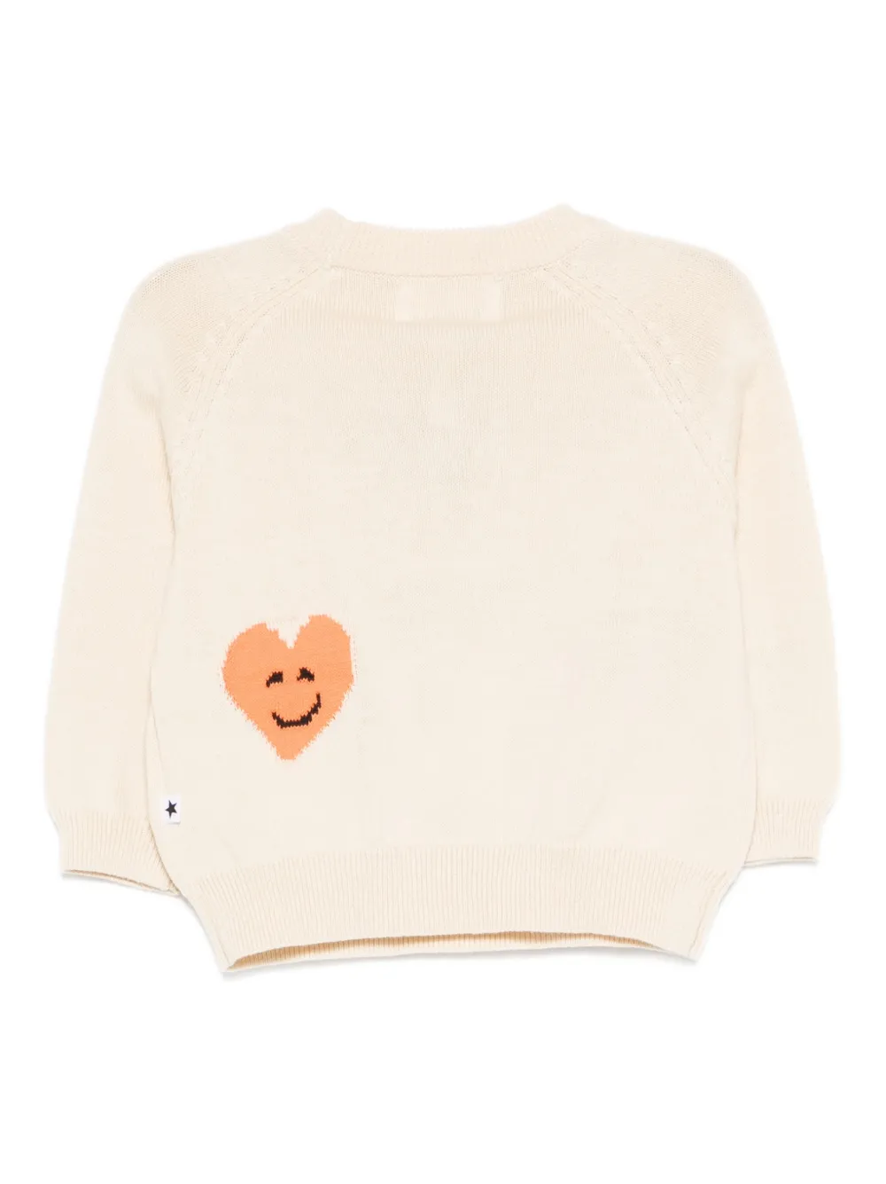  Molo Gilby Heart Smiley Sweater - Neutrals 