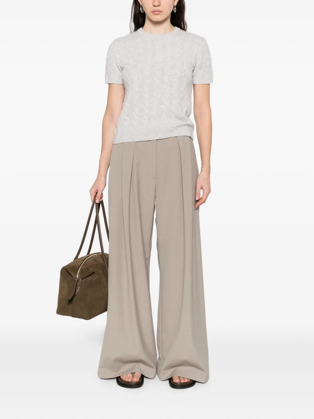 Cable-Knit T-Shirt