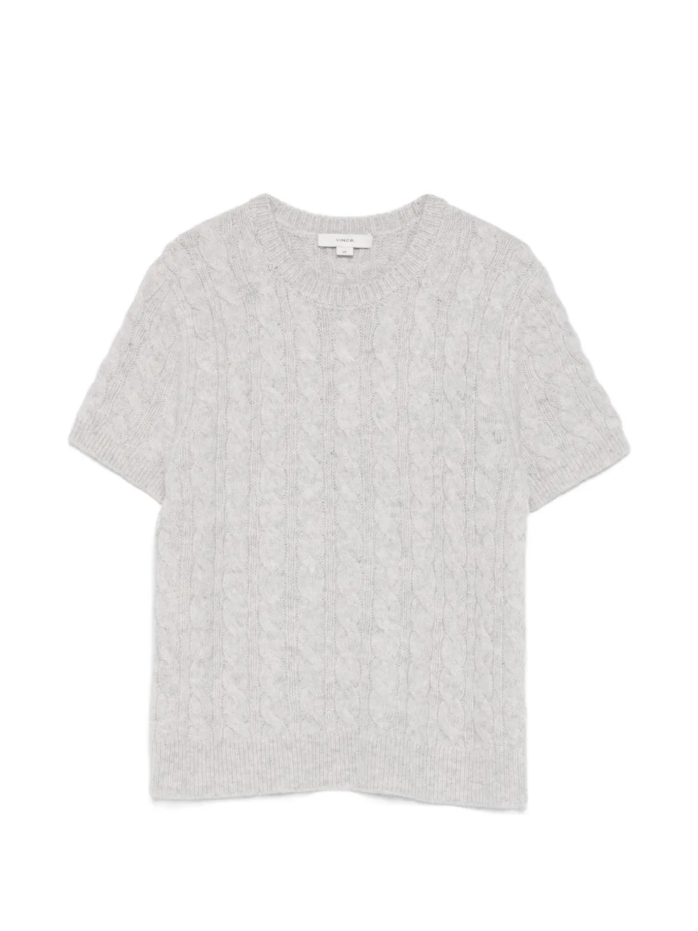 Vince cable-knit T-shirt - Grigio