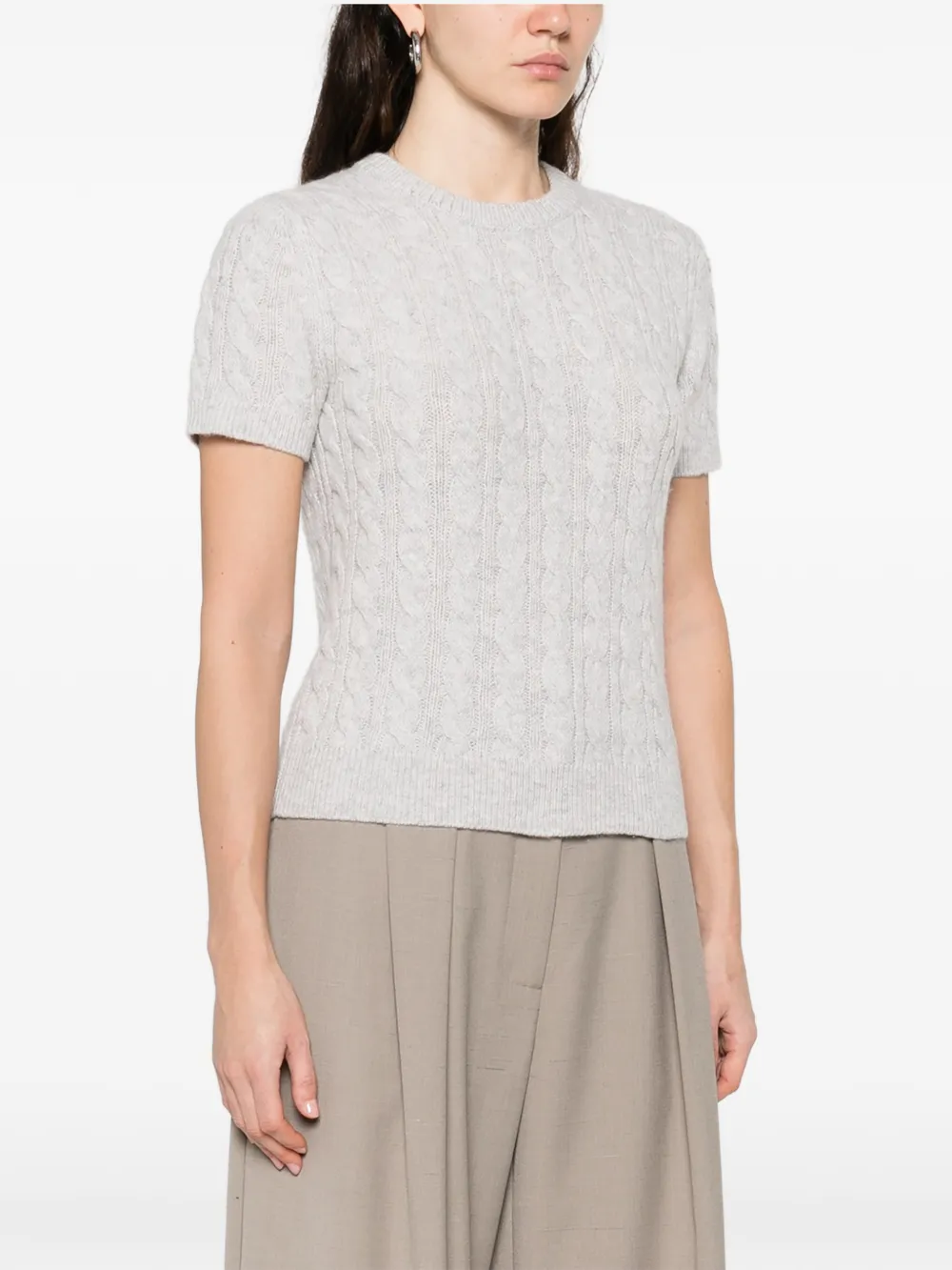 Cable-Knit T-Shirt