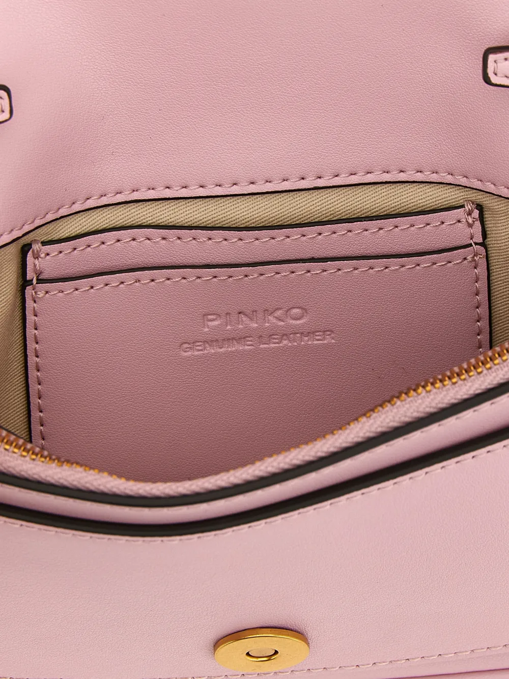 Pinko Pocket Love One Studs Birds Crossbody Bag In Pink
