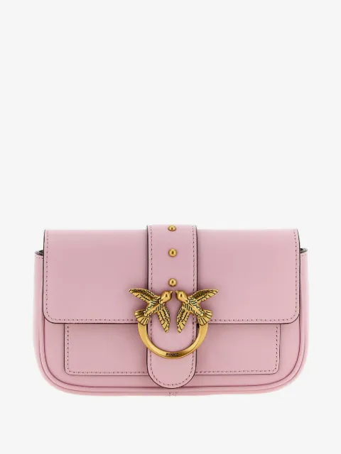 PINKO Pocket Love One studs birds crossbody bag