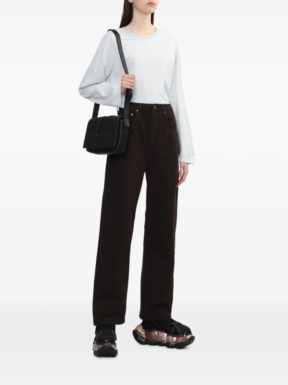 Rag & bone striped long-sleeve top - Wit