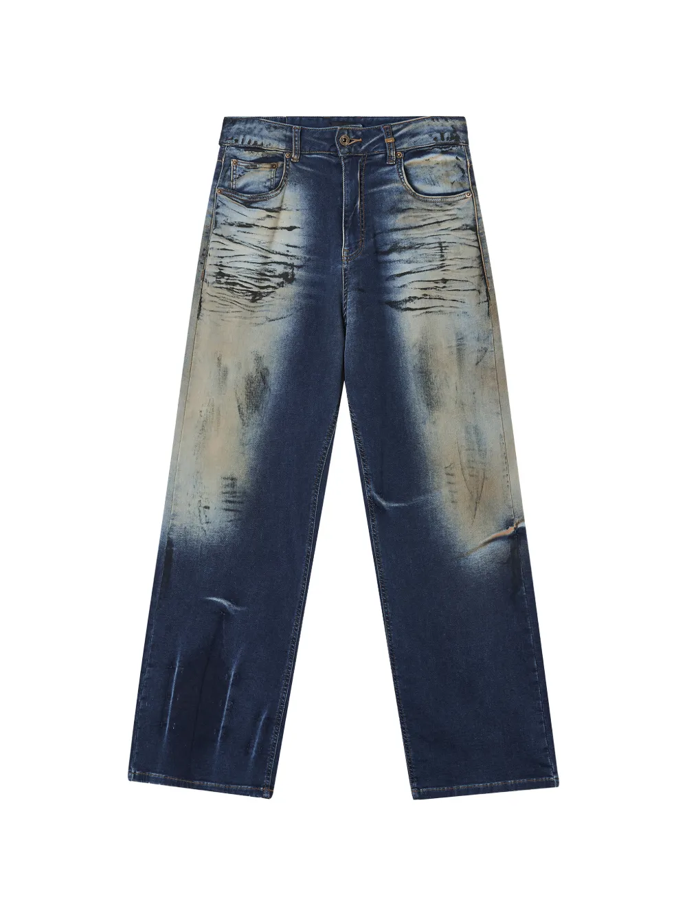 We11done faded denim trousers - Blu