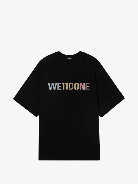 We11done T-Shirt mit Logo-Print