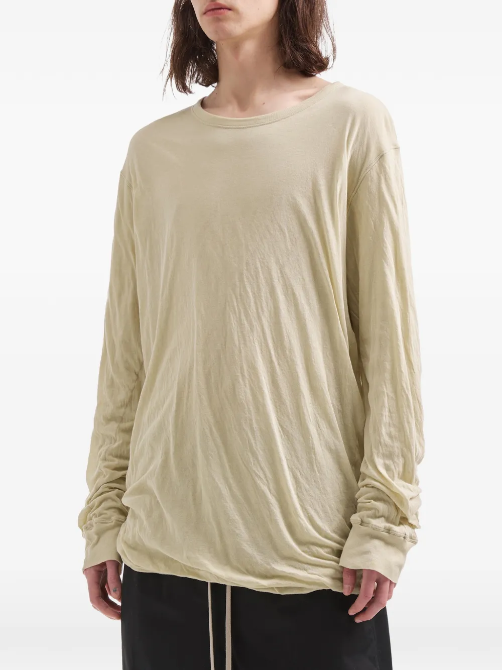 Rick Owens T-shirt met lange mouwen Beige