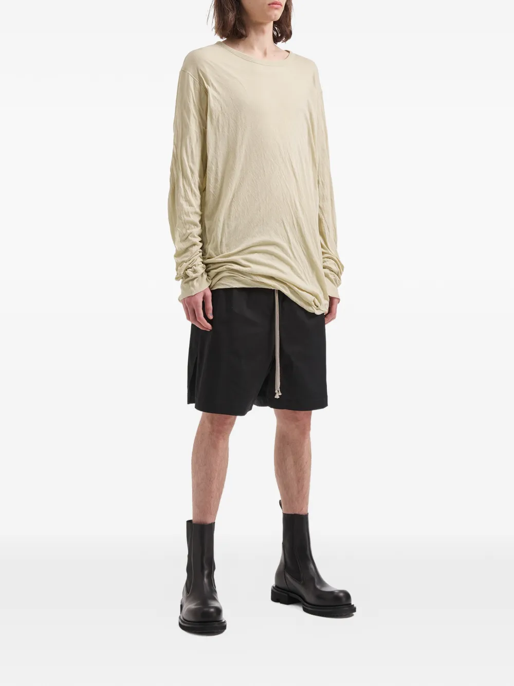 Rick Owens T-shirt met lange mouwen Beige