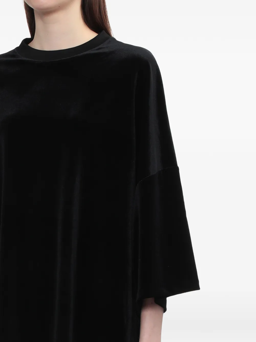 FEAR OF GOD ESSENTIALS Oversized mini-jurk met korte mouwen Zwart