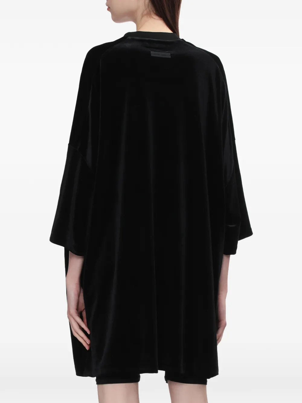 FEAR OF GOD ESSENTIALS Oversized mini-jurk met korte mouwen Zwart