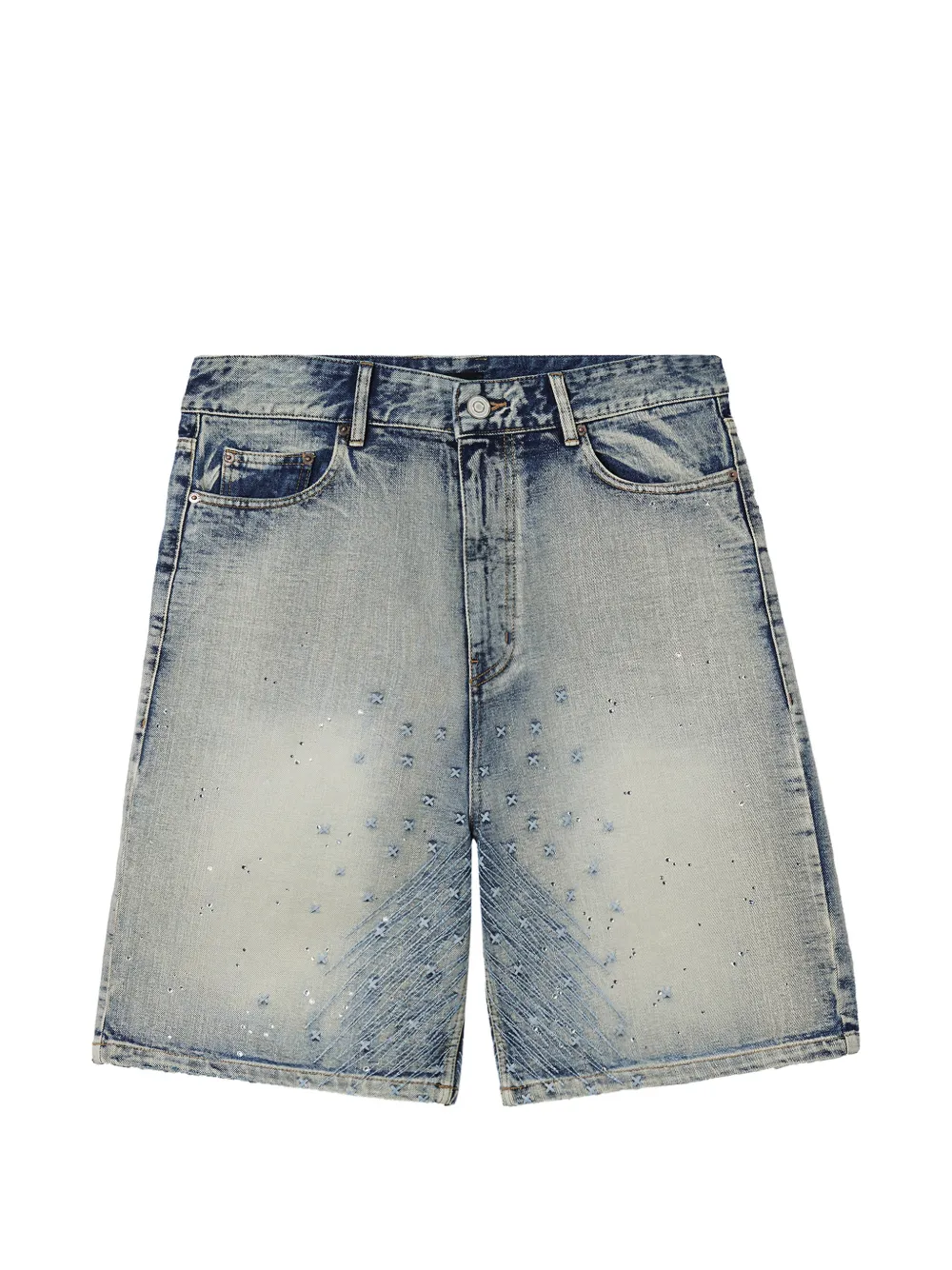 We11done embroidered shorts - Blu