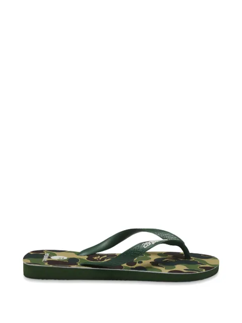 A BATHING APE® x Havaianas camo flip flops
