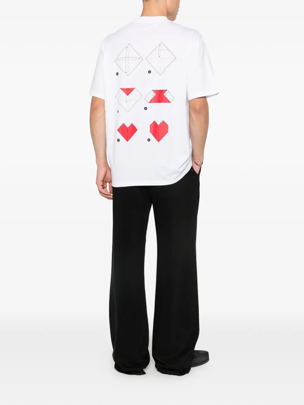 HUGO heart-print T-shirt - Wit