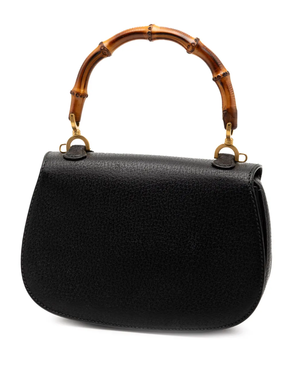  Gucci Pre-owned Bolso Satchel Bamboo Night De Piel De Becerro Granulada Siglo Xx - Negro 