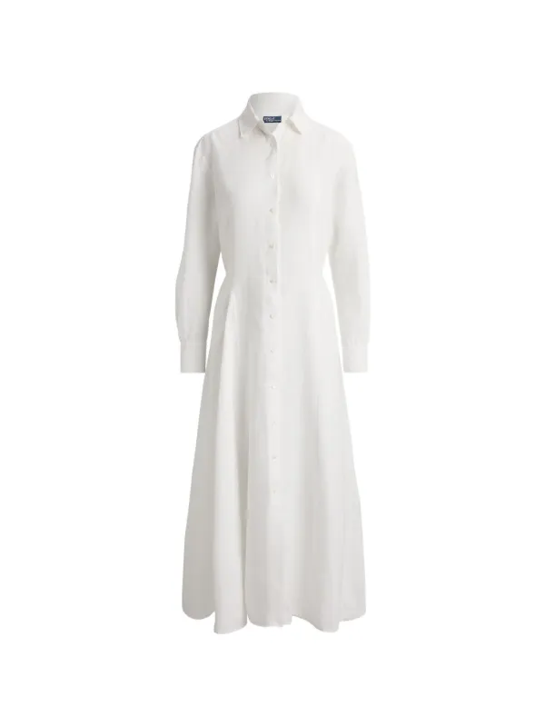 Polo Ralph Lauren Linen A-line Shirt Dress | White | FARFETCH Polo Ralph Lauren Linen A-line Shirt Dress | White | FARFETCH