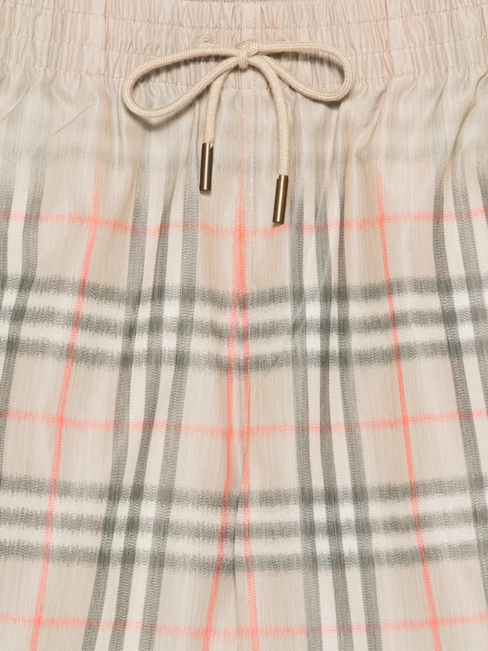  Burberry Faded Checked Swim Shorts - Neutrals 