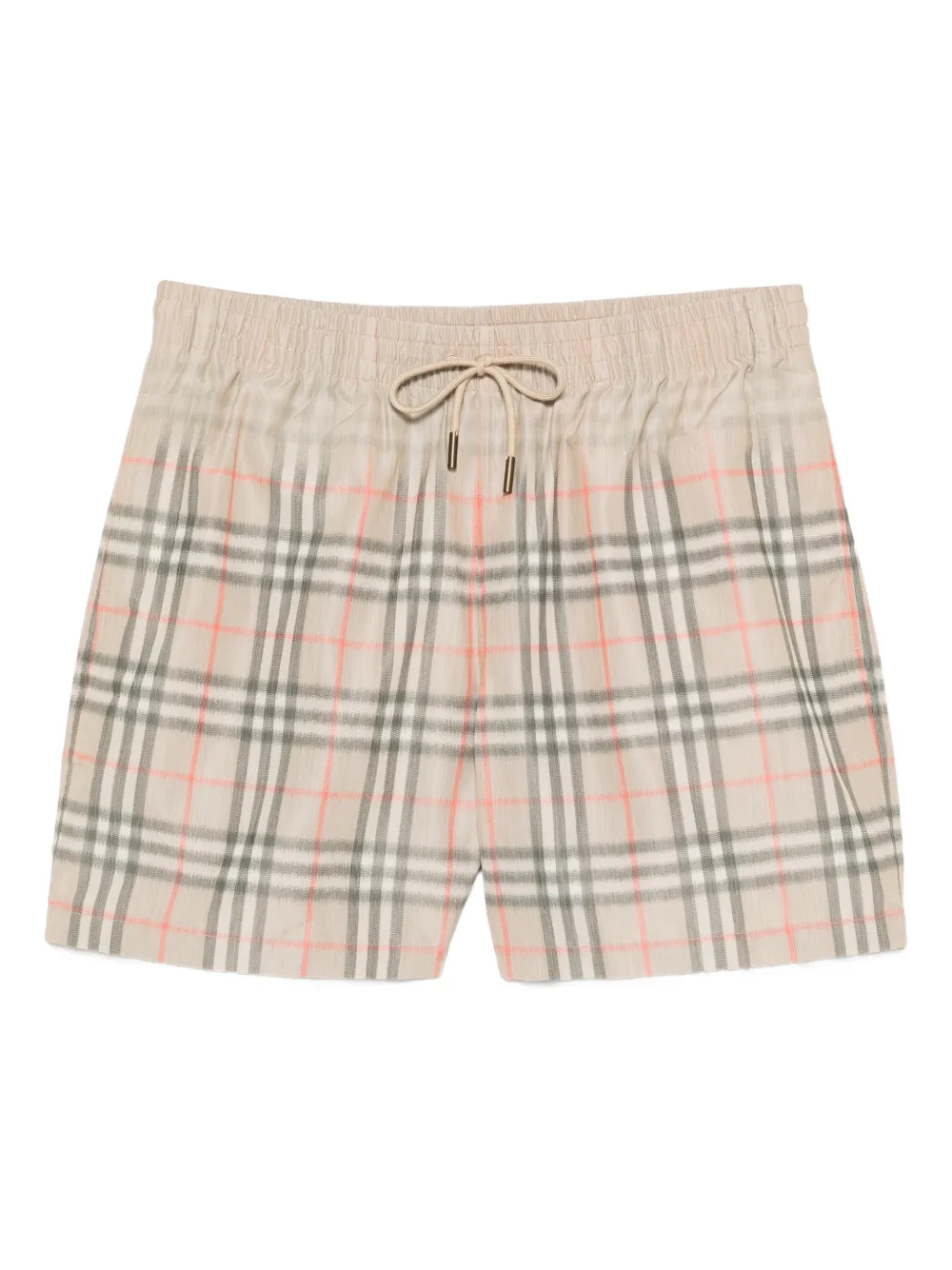 Burberry faded checked swim shorts - Toni neutri