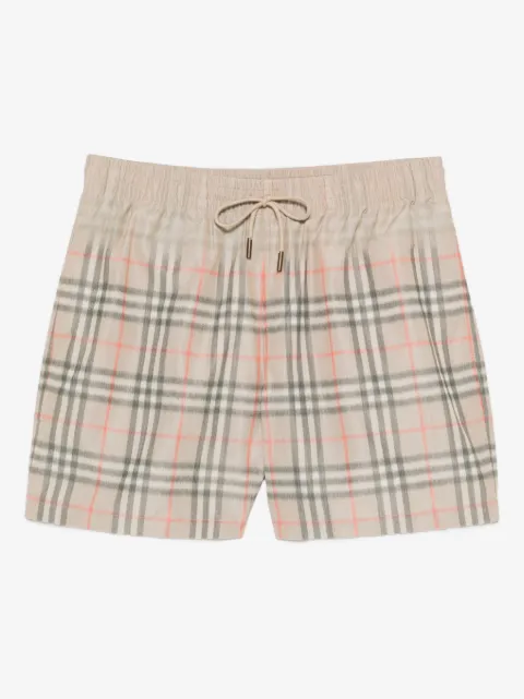 Burberry gradient Check swim shorts