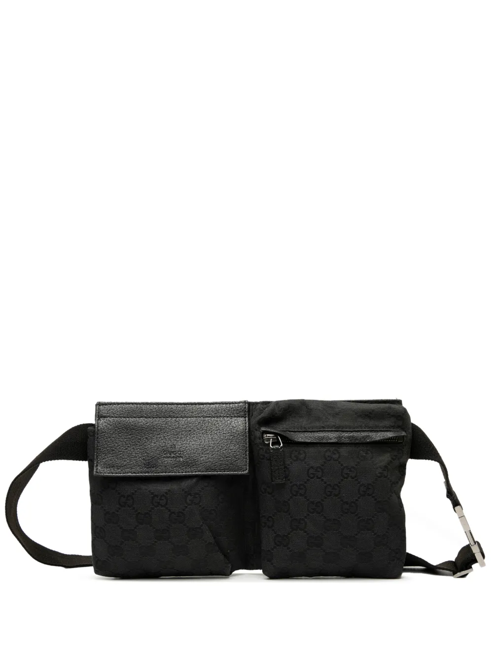 Gucci Pre-Owned 2000-2015 GG Canvas Double Pocket belt bag - Nero