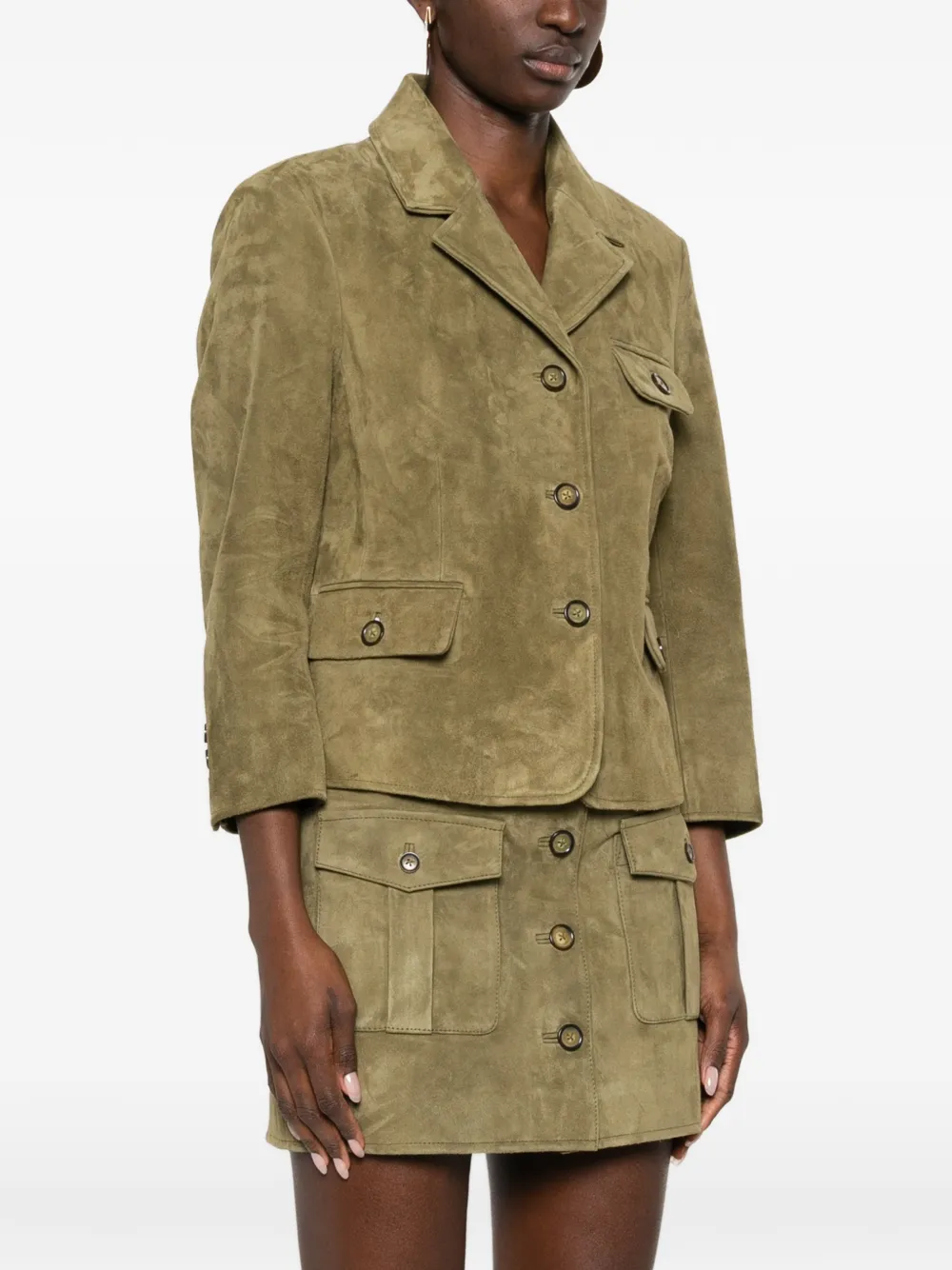  The Garment Suede Blazer - Green 