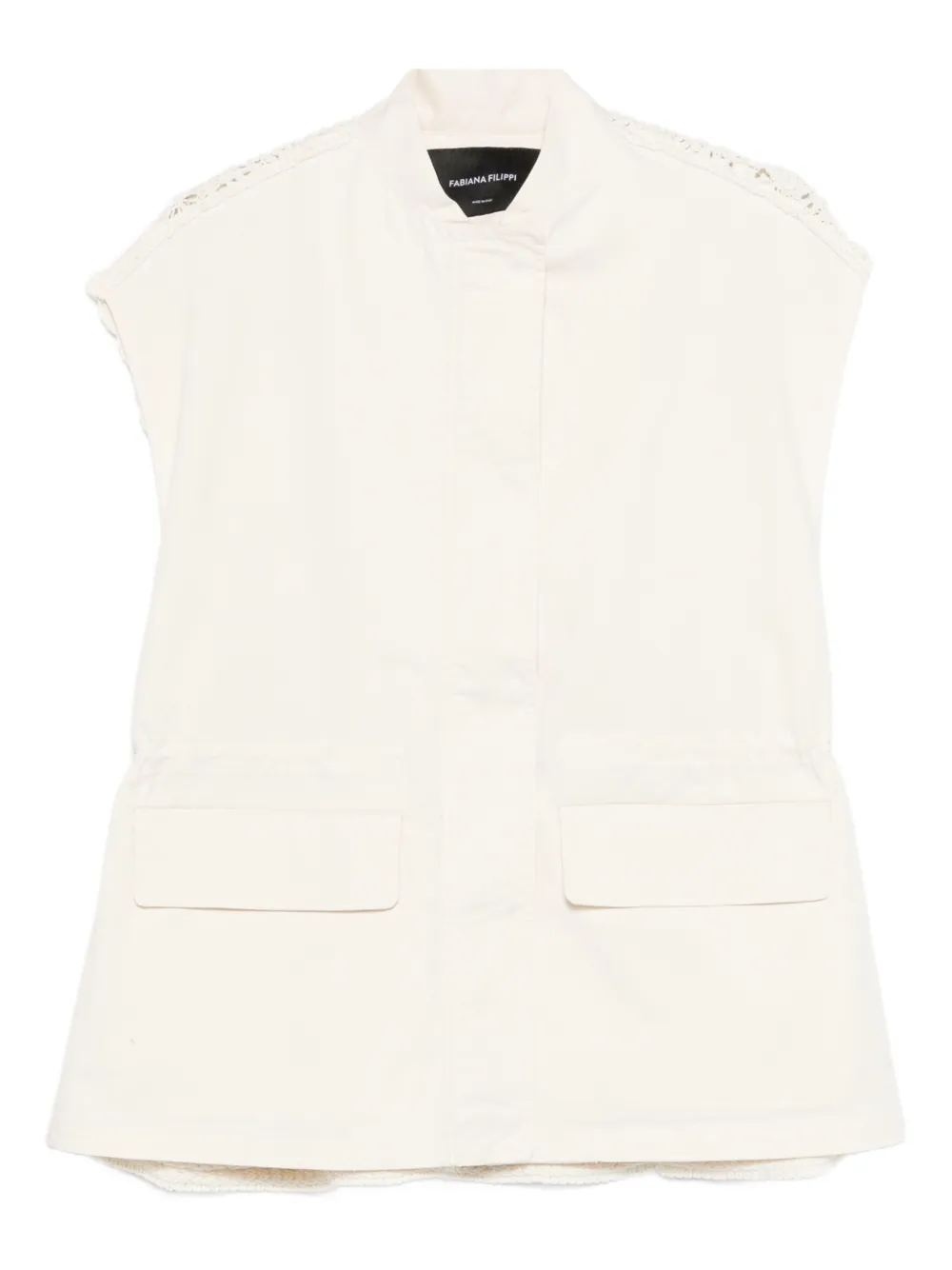 Fabiana Filippi crochet-panel waistcoat - Nude