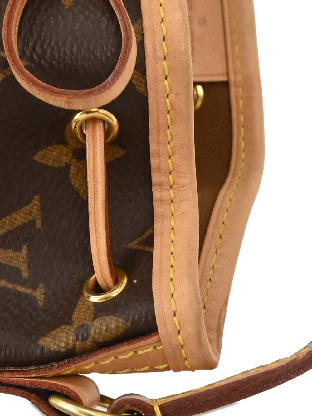 2019 Nano Noe Monogram Drawstring Bucket Bag