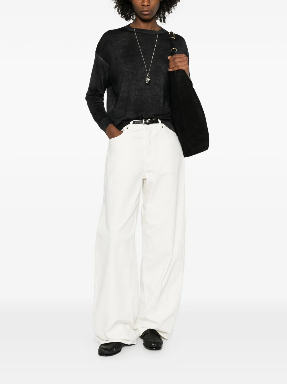  Avant Toi Crew-neck Top - Black 