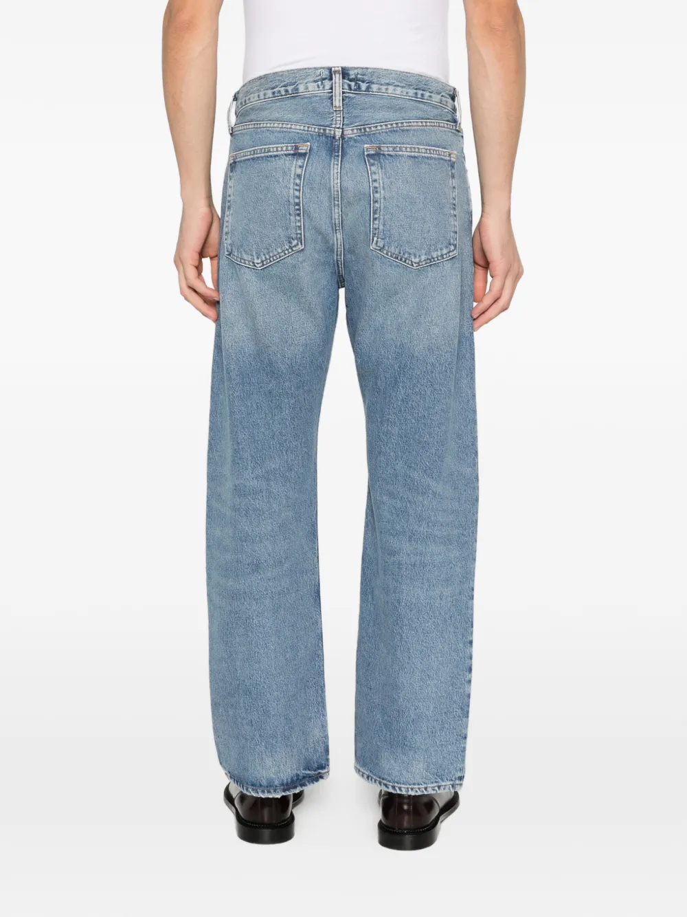 AGOLDE Magnus jeans met knoop Blauw