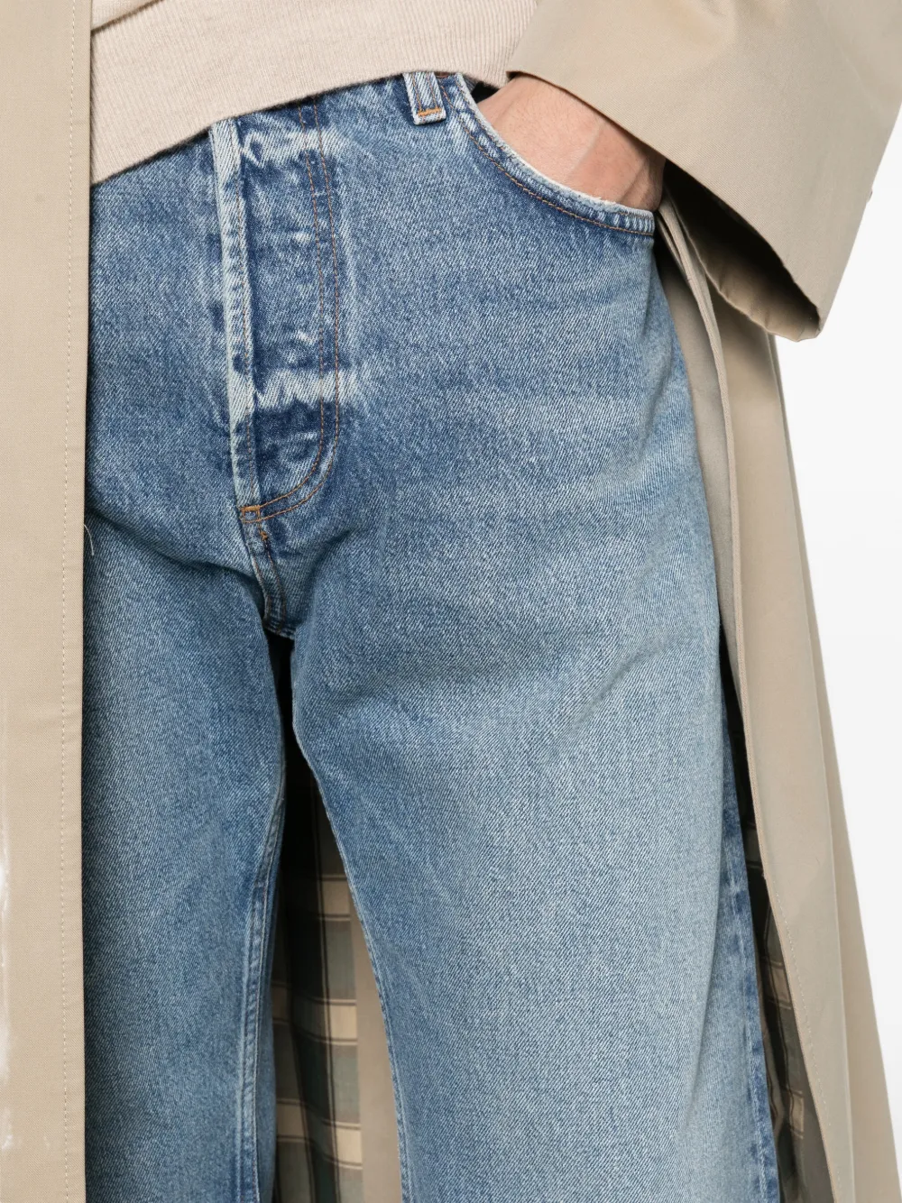 AGOLDE Magnus jeans met knoop Blauw