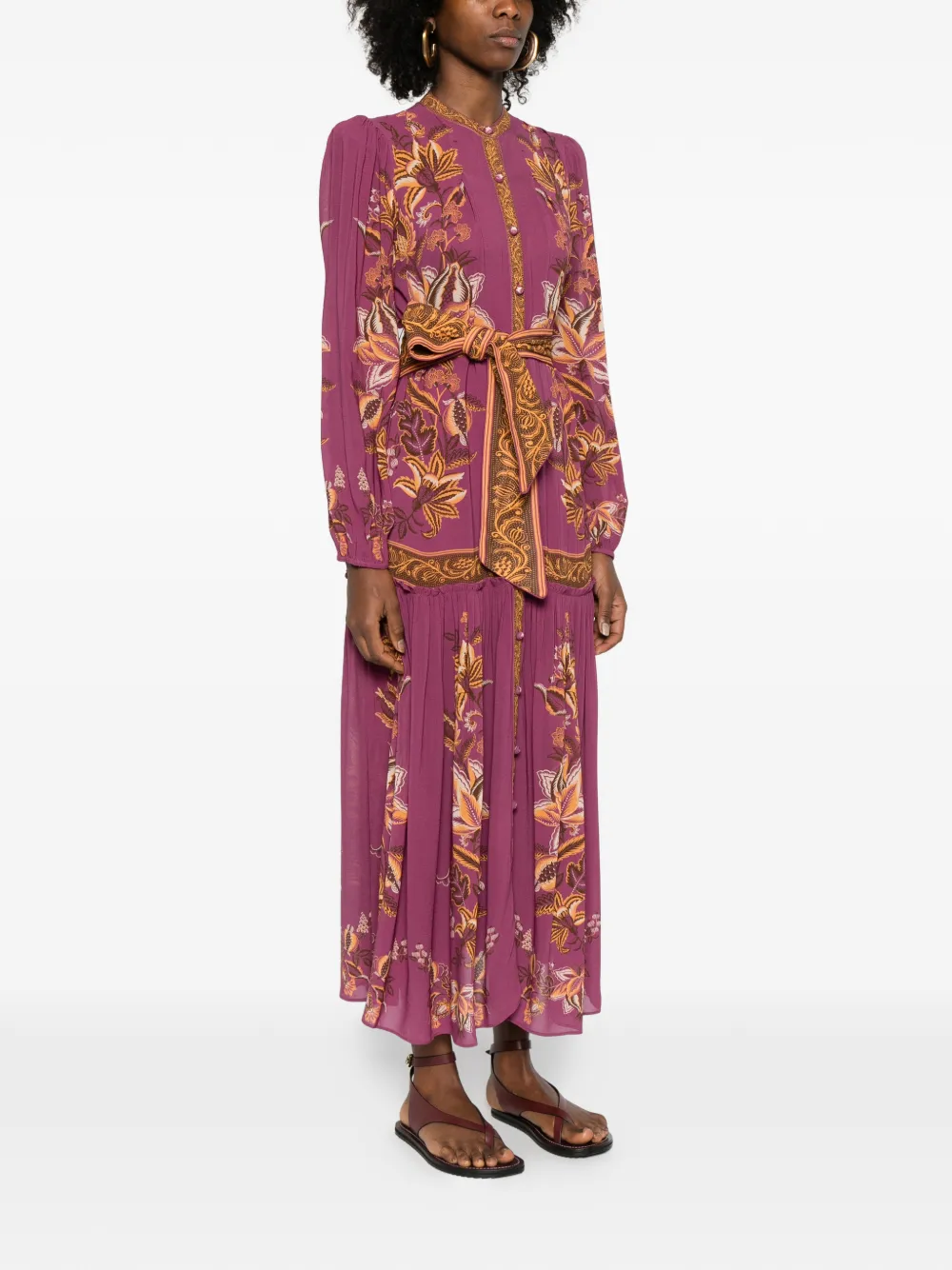 FARM Rio Maxi-jurk met bloemenprint Roze