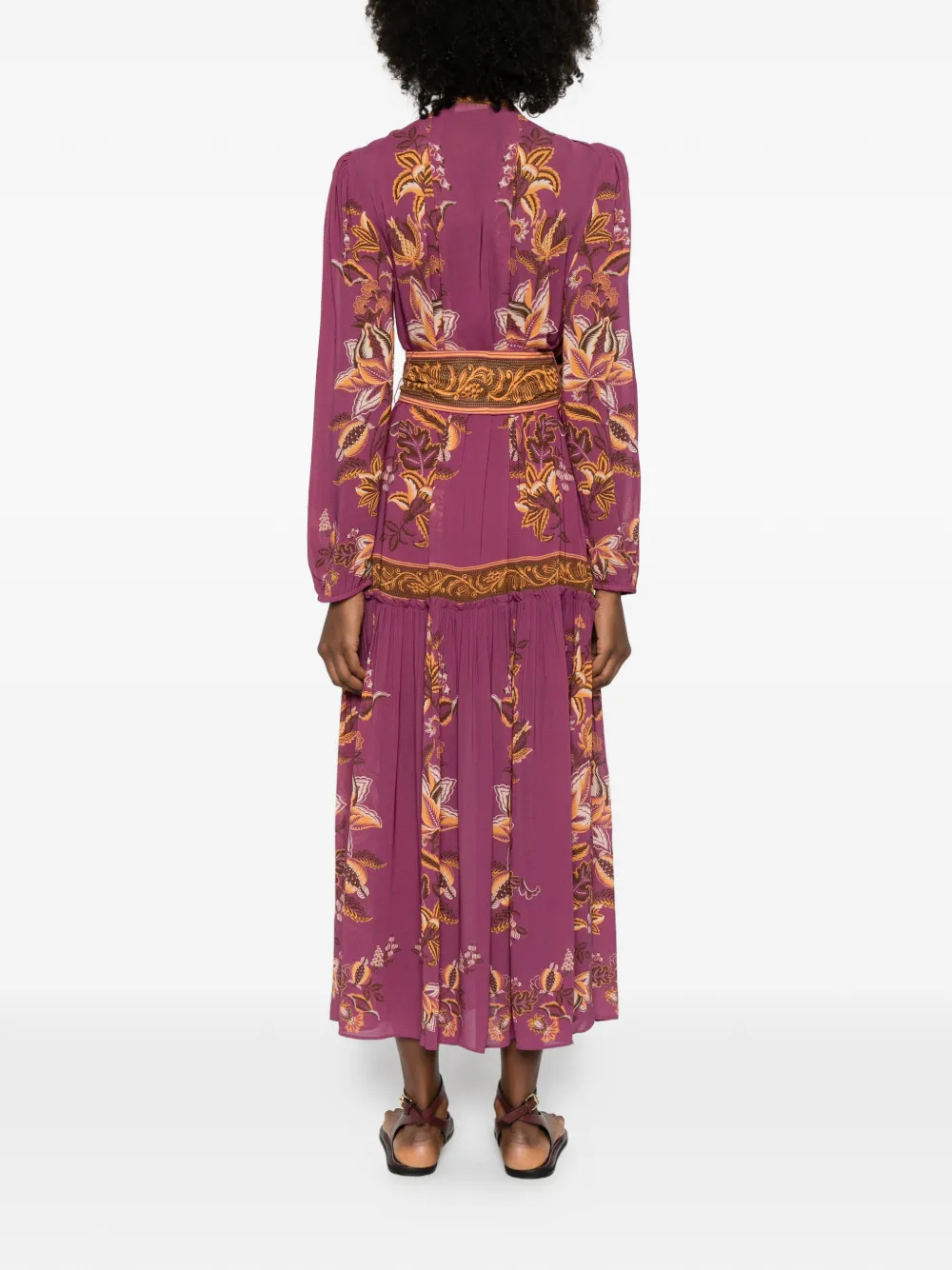 FARM Rio Maxi-jurk met bloemenprint Roze