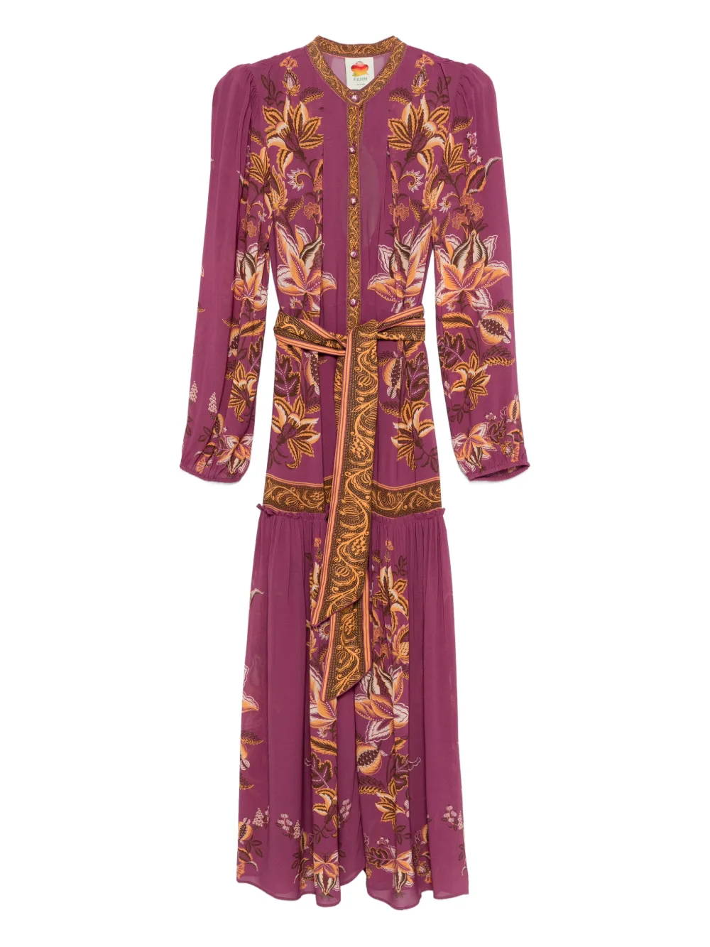 FARM Rio floral-print belted maxi dress - Rosa