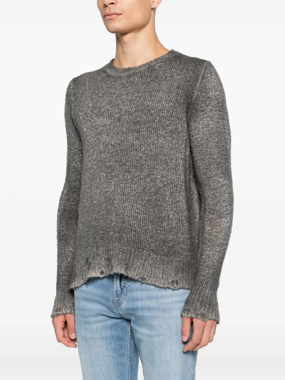 Distressed Knit Sweater