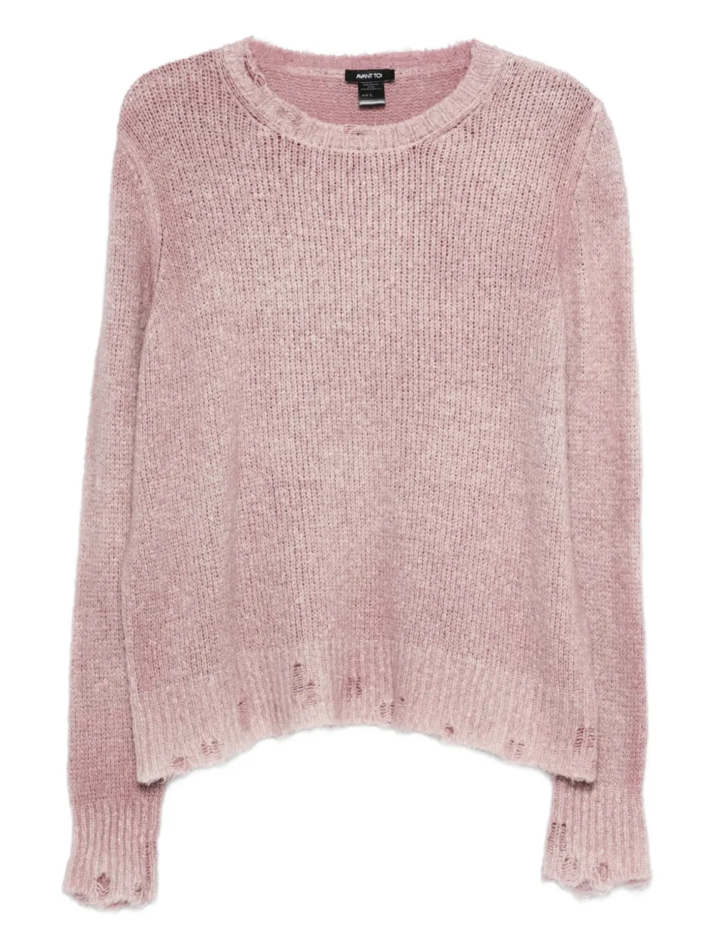 Avant Toi distressed knit sweater - Rosa